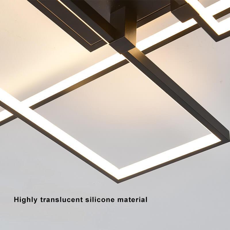 Modern Rectangular Splicing Aluminum LED Flush Mount Light