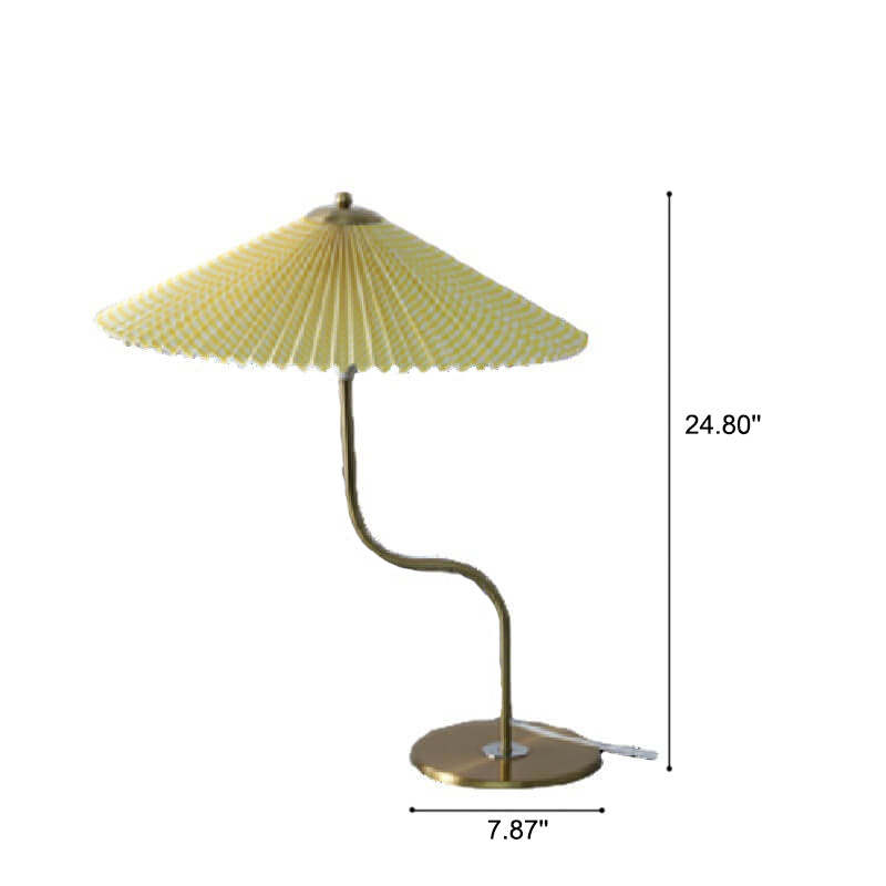 Retro Pleated Umbrella Table Lamp