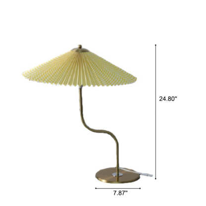 Retro Pleated Umbrella Table Lamp