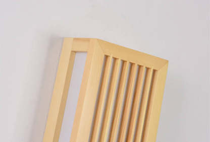 Simple Solid Wood Rectangular Japanese Sconce — White Light (5000K) / 110V-120V For US/CA