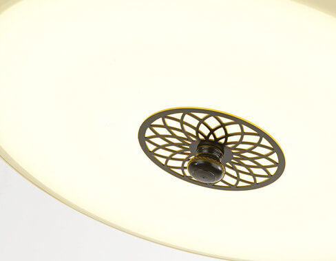 Vintage Circle Patterned Iron LED Flush Ceiling Light — Black - 19.69'' / Warm Light(3000K) / 220V-240V For UK/AU