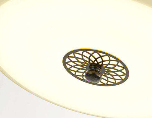 Vintage Circle Patterned Iron LED Flush Ceiling Light — Black - 19.69'' / Warm Light(3000K) / 220V-240V For UK/AU