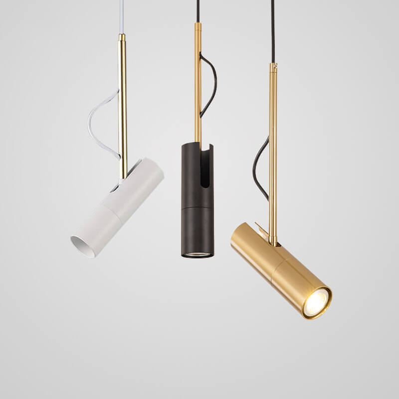 Minimalist Gold LED Spotlight Pendant Light
