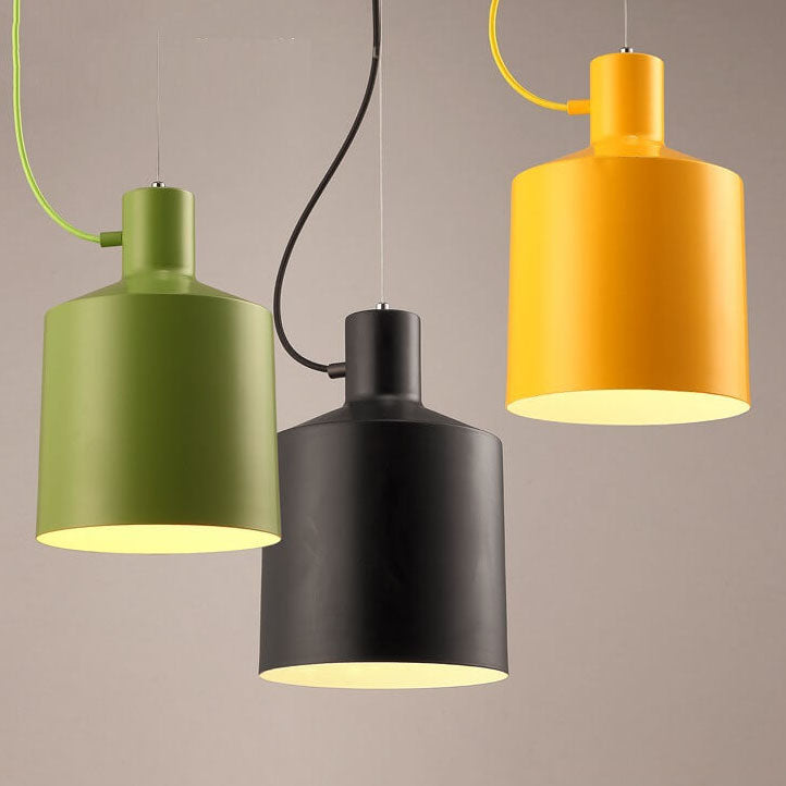 Nordic Macaron Bottle Aluminum Pendant Light