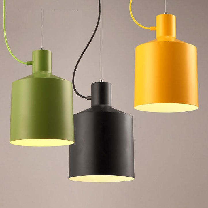 Nordic Macaron Bottle Aluminum Pendant Light