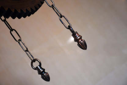 Vintage Industrial Iron Gear Chandelier