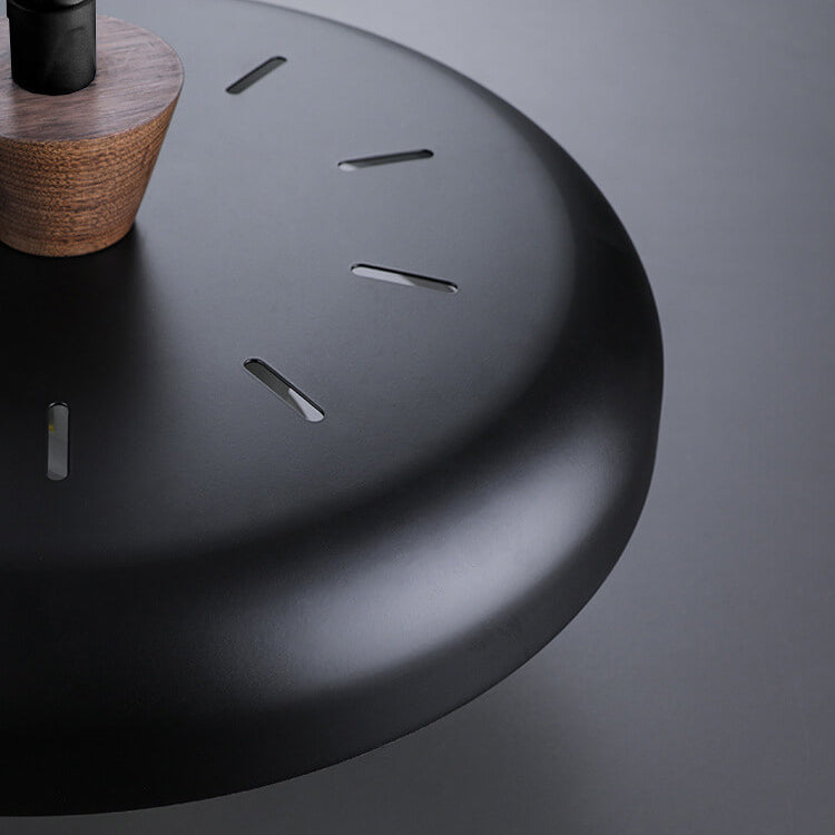 Industrial Iron Japanese Walnut Retractable Pendant Light