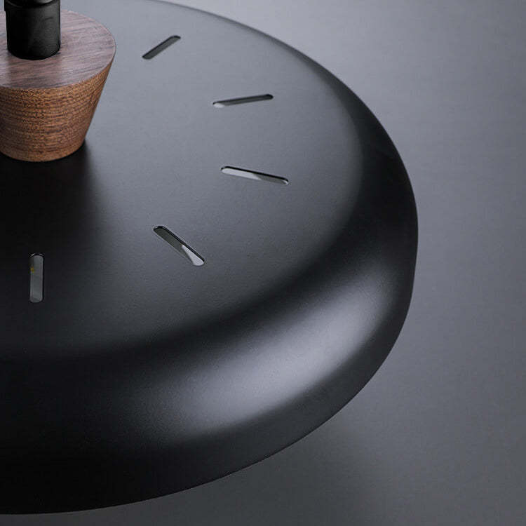 Industrial Iron Japanese Walnut Retractable Pendant Light