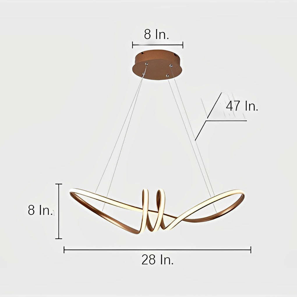 Circles Waves Unique Mid Century Pendant Light Acrylic Ceiling Light-Lighom