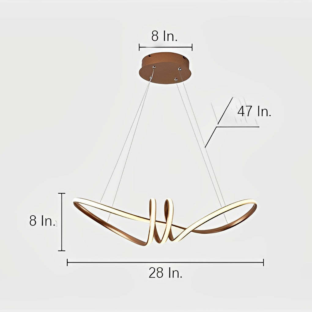 Circles Waves Unique Mid Century Pendant Light Acrylic Ceiling Light-Lighom
