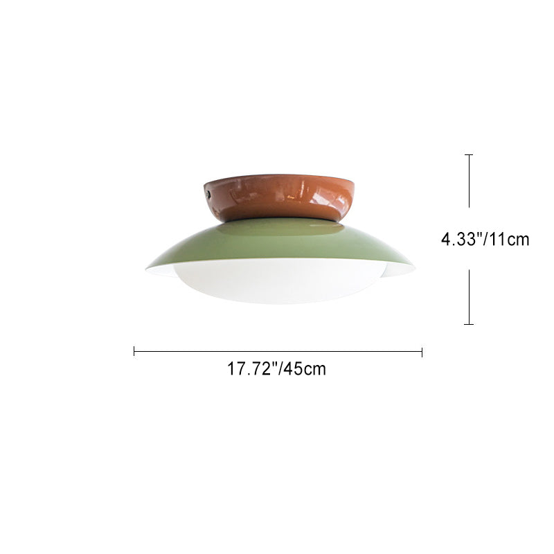 Scandinavian Macaron Semicircle Ceiling Light