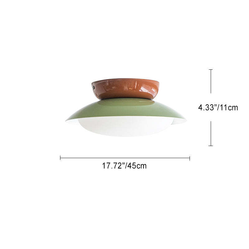 Scandinavian Macaron Semicircle Ceiling Light