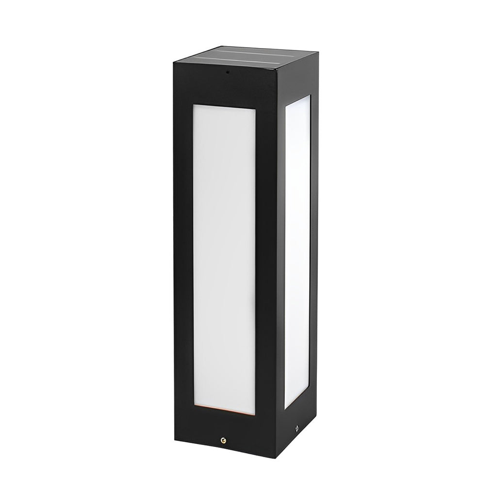 Modern Black Solar Bollard Waterproof LED Outdoor Light