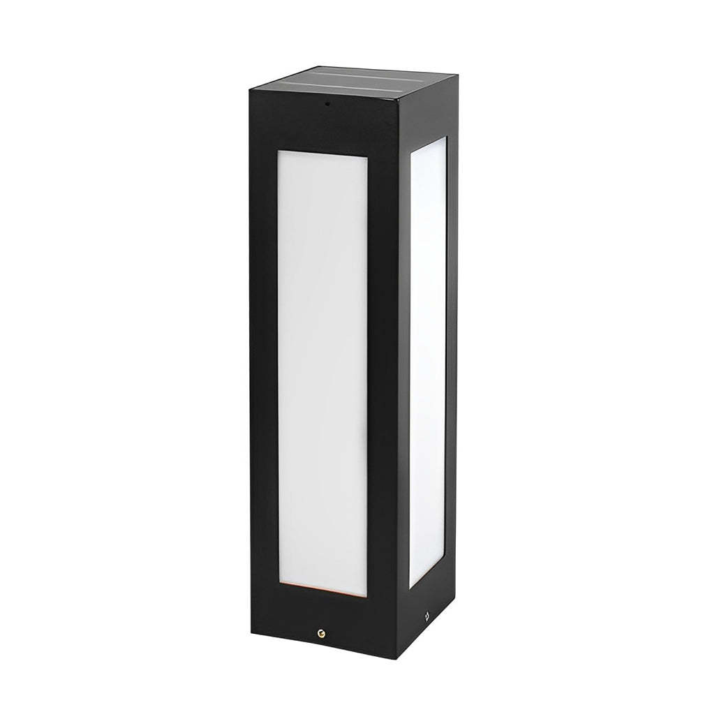 Modern Black Solar Bollard Waterproof LED Outdoor Light