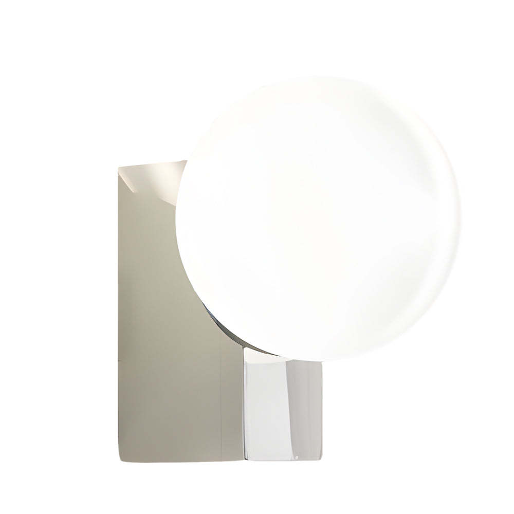Cream White Glass Ball LED Wall Light with Dimmable Feature-Lighom