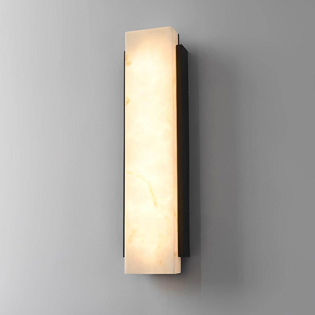 Rectangular Metal LED Waterproof Black Modern Outdoor Wall Lights-Lighom