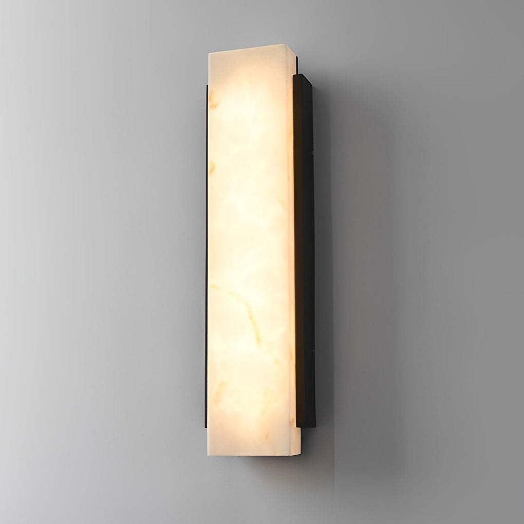 Rectangular Metal LED Waterproof Black Modern Outdoor Wall Lights-Lighom