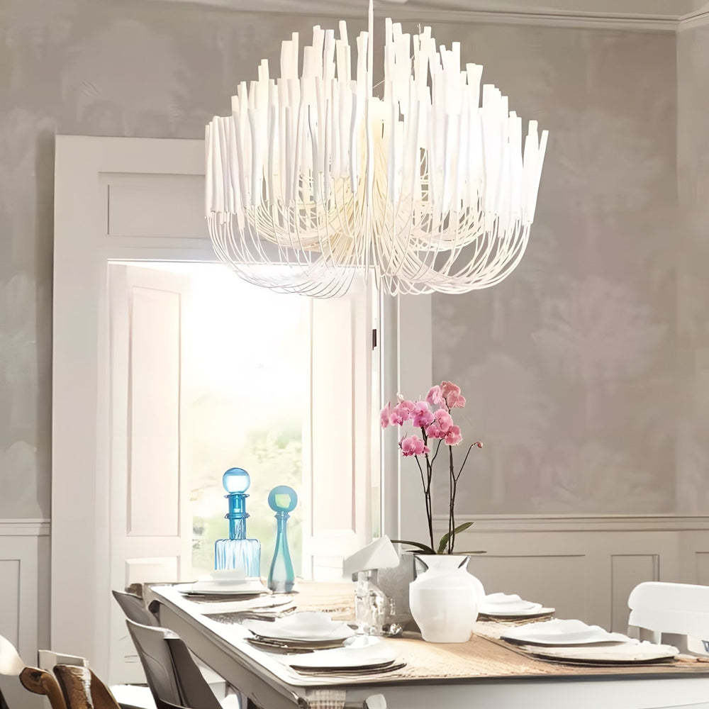 Whitewashed Wood Tilda Large Chandelier