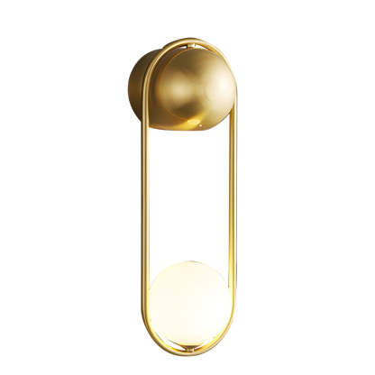 Mila Wall Sconce 1-light Glass Globe Wall Light - Gold/Black-Lighom
