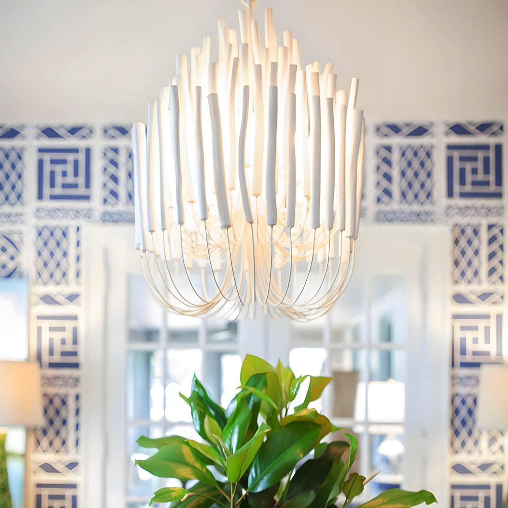 Whitewashed Wood Tilda Large Chandelier