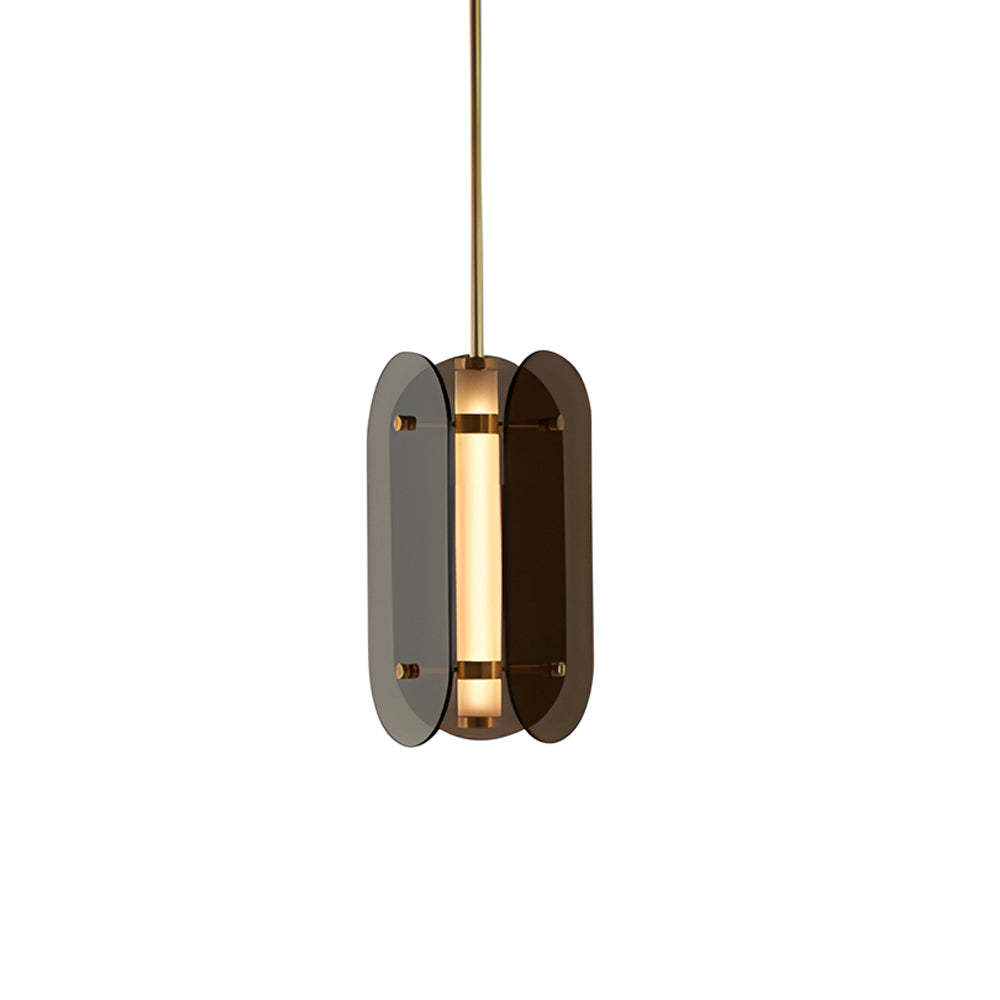 Long Round Glass LED Simple Nordic Pendant Light