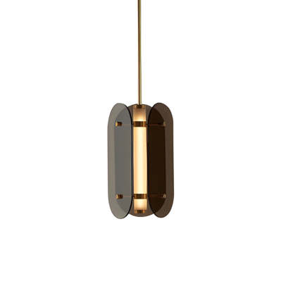 Long Round Glass LED Simple Nordic Pendant Light