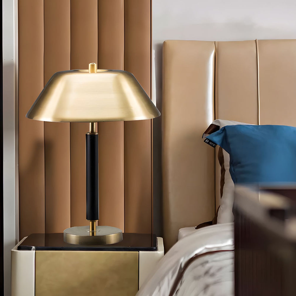 Modern Black Metal Brass Table Lamp