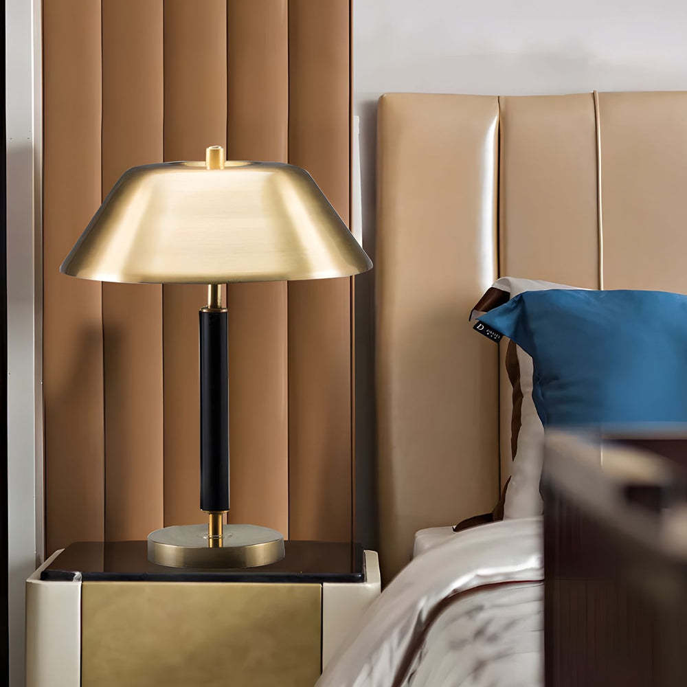 Modern Black Metal Brass Table Lamp