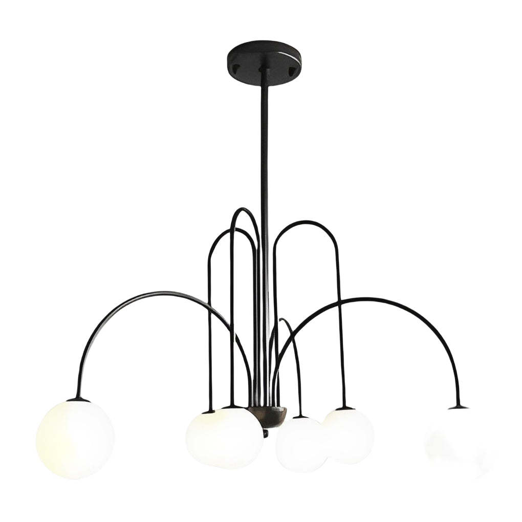 Iron Glass Nordic Ceiling Chandelier