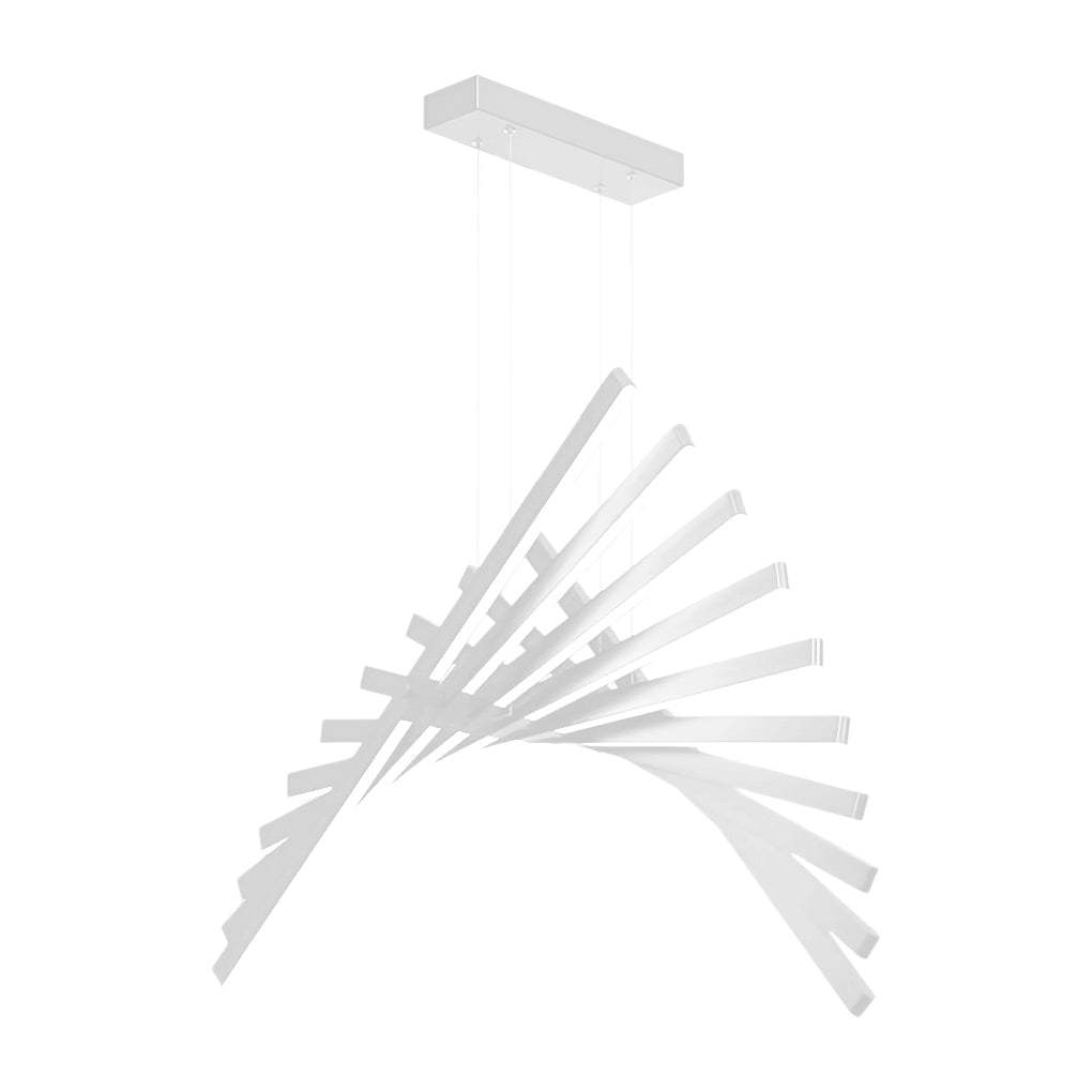 Wave Fishbone Strip Stepless Dimming LED Nordic Pendant