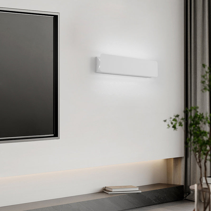 White modern rectangular wall sconces — 6.3"X3.1"X2.2" / Warm White (3000K)