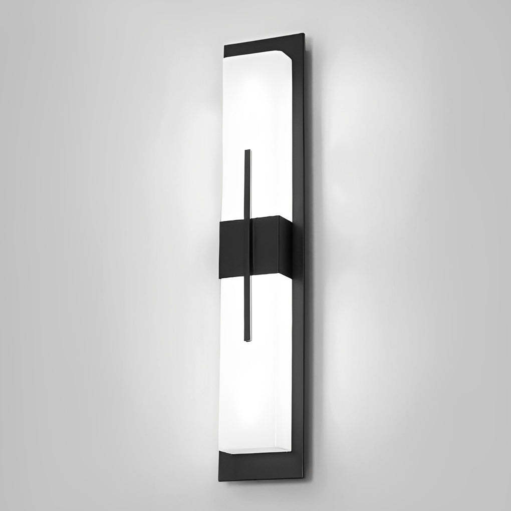 Creative Rectangular LED Waterproof Black Modern Outdoor Wall Lamp-Lighom