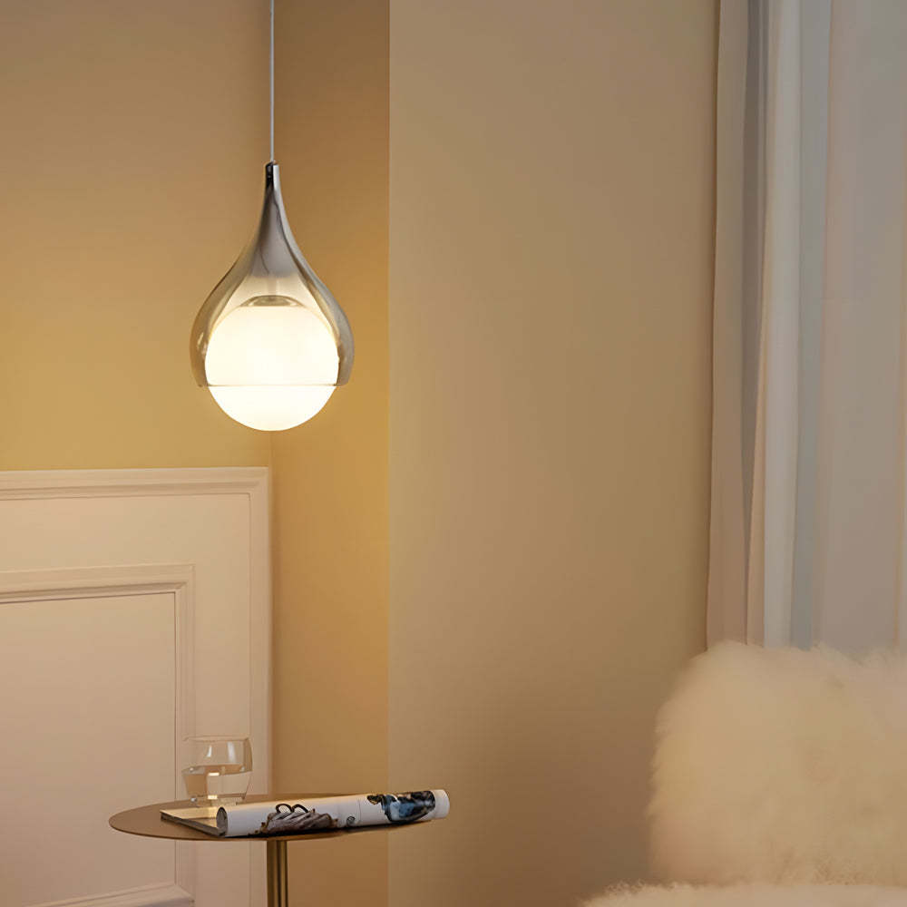 Modern Teardrop Droplet Glass Adjustable Pendant