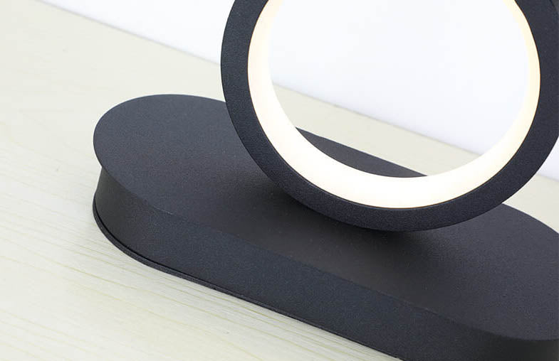 Minimalist 4-Ring LED Table Lamp — Remote Control Switch / White Light (5000K) / White