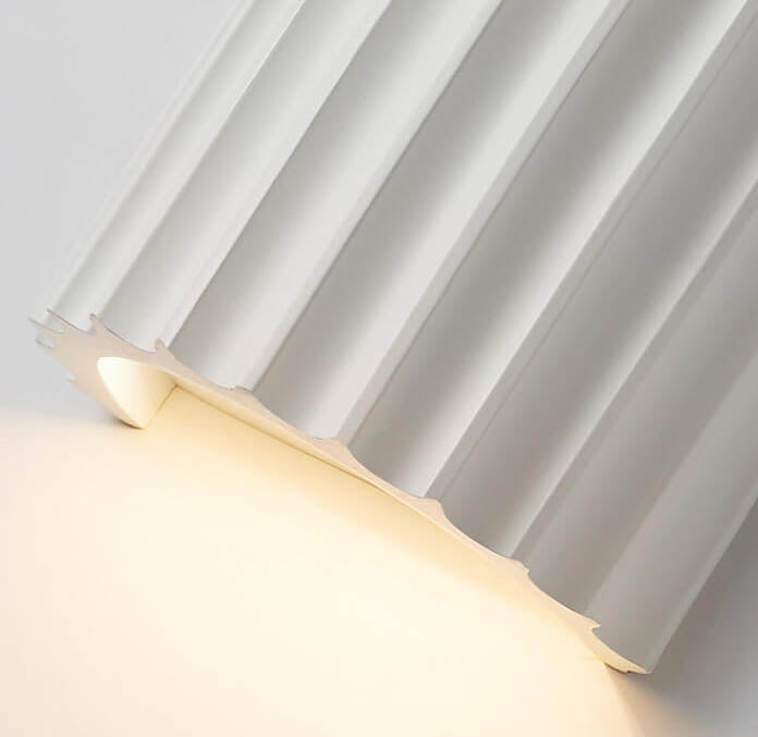 Macaron Resin Striped Half Cylinder Sconce