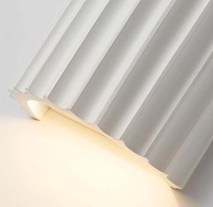 Macaron Resin Striped Half Cylinder Sconce