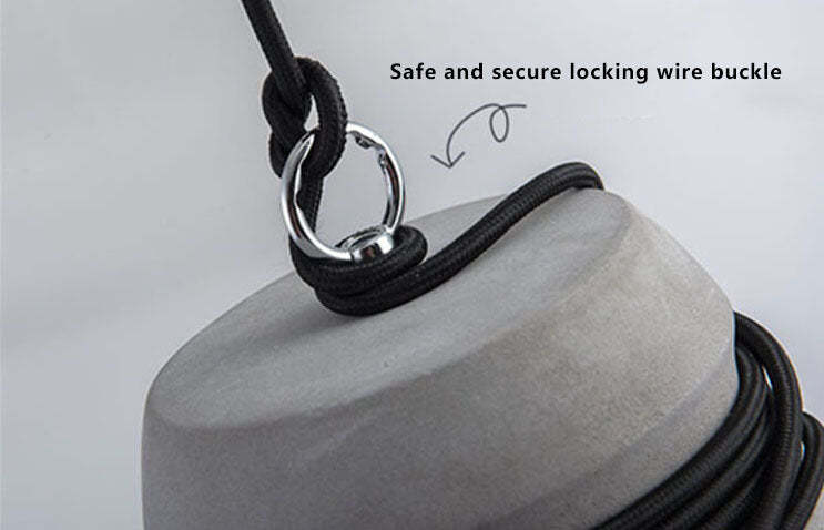 Industrial Cement Column Rope Pendant Light