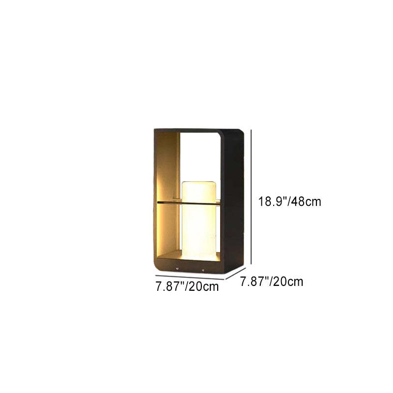 Minimalist Solar Cubic Landscape Light