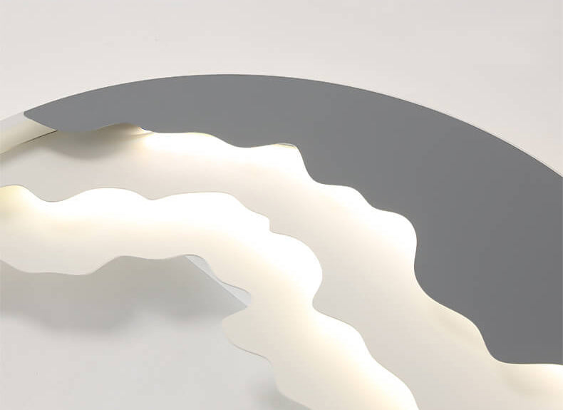 Nordic Sea Wave Round LED Flush Mount Light