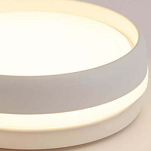 Round Macaron Iron LED Flush Mount Light