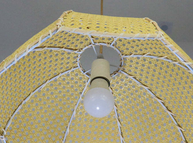 Nordic Rattan Scallop Dome Pendant Light
