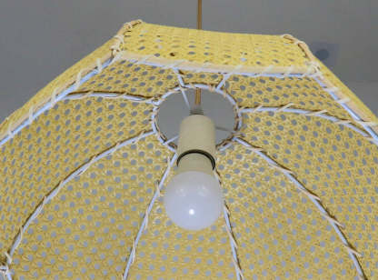 Nordic Rattan Scallop Dome Pendant Light