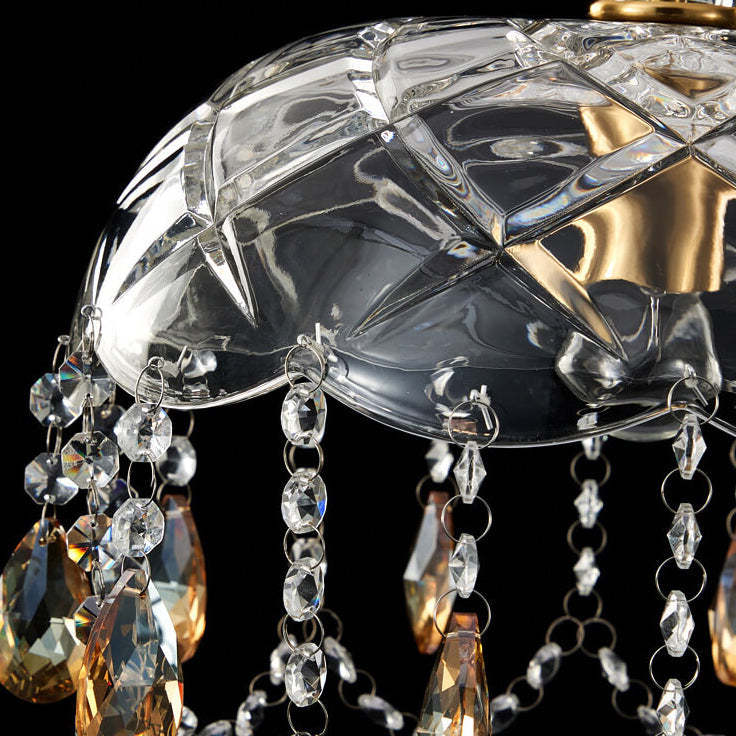 Modern Luxury Crystal Dome Pendant Light