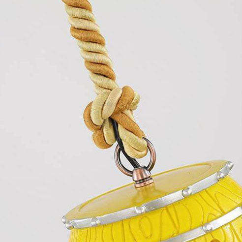 Vintage Wine Barrel Resin Pendant Light