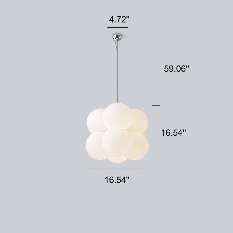 Nordic White Bubble Acrylic Chandelier