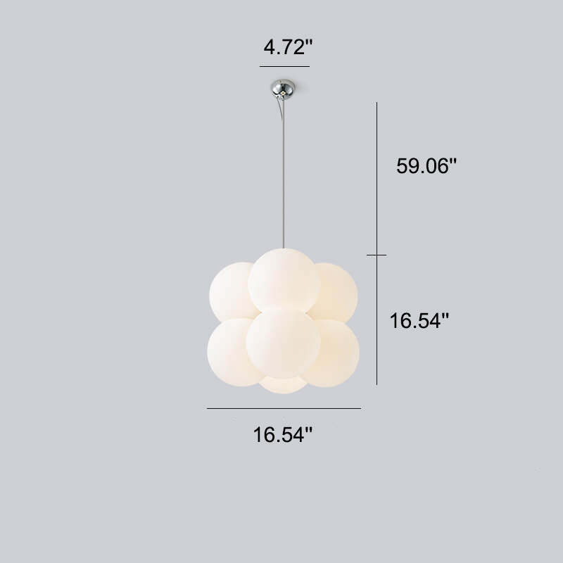 Nordic White Bubble Acrylic Chandelier
