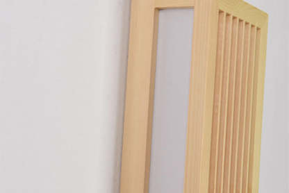 Simple Solid Wood Rectangular Japanese Sconce — White Light (5000K) / 220V-240V For UK/AU