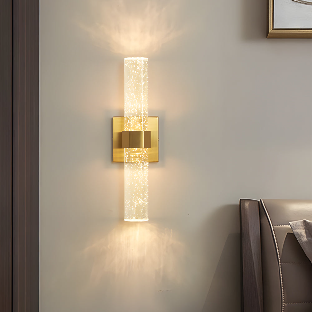 Bubble Crystal Strip Up-Down Modern Wall Lamp