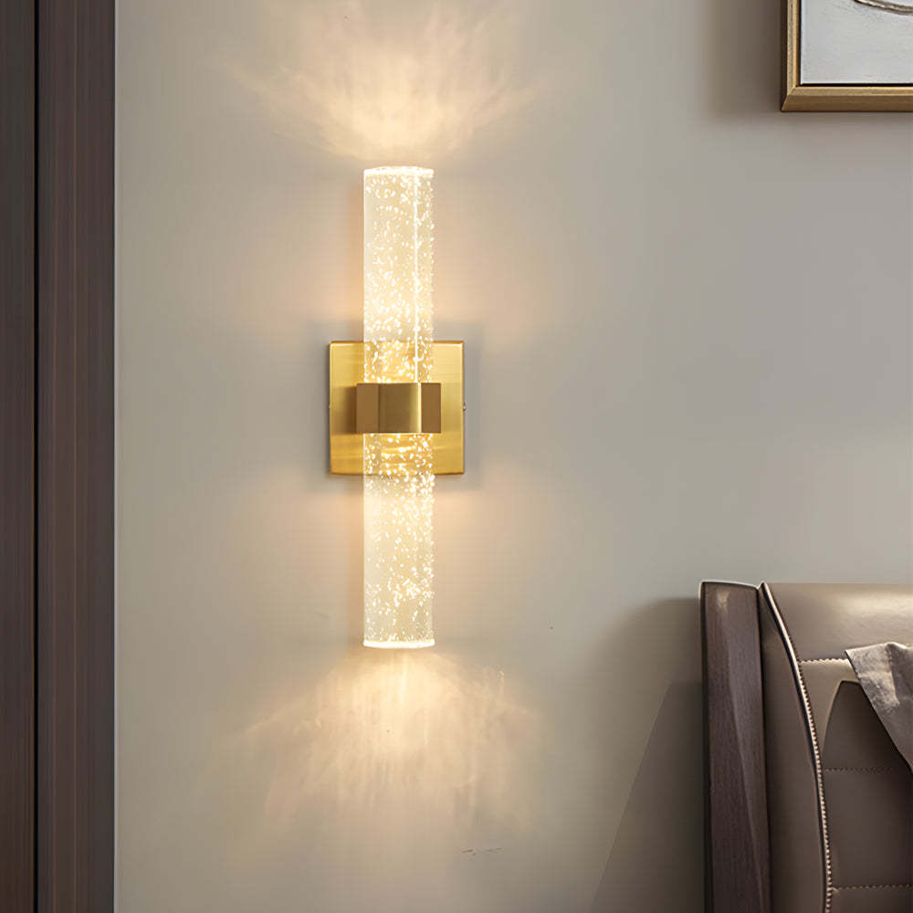 Bubble Crystal Strip Up-Down Modern Wall Lamp