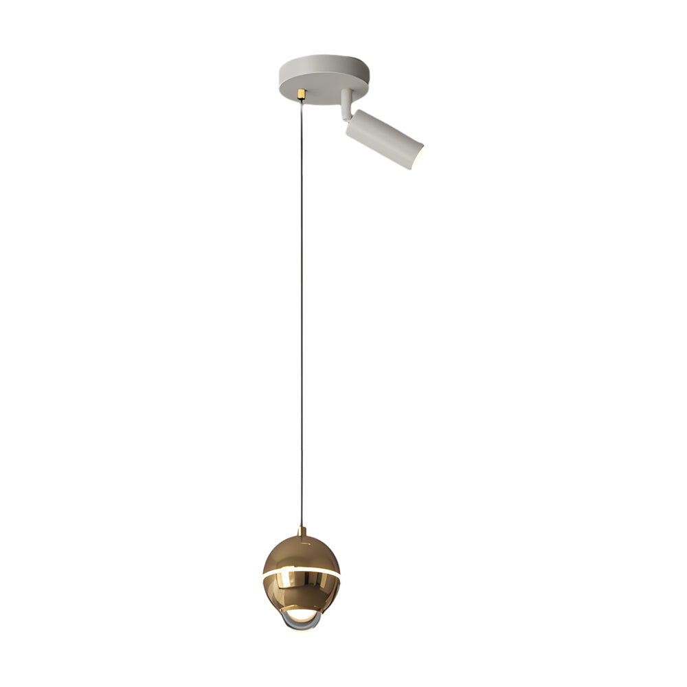 Small Metal Ball Modern Pendant with Spotlights